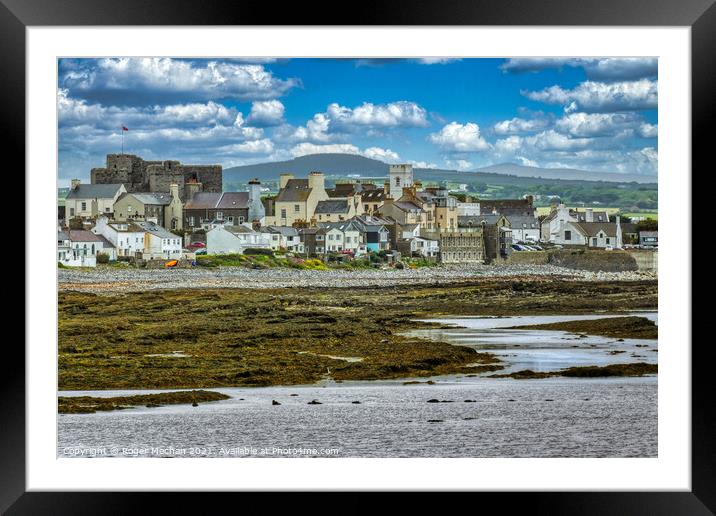 Majestic Castle and Coastal Beauty Framed Mounted Print by Roger Mechan