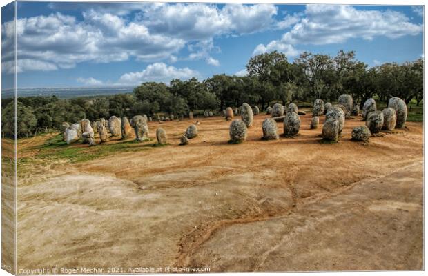 Circle of Ancient Stones Canvas Print by Roger Mechan