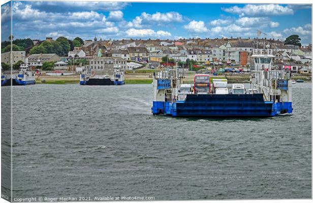 Tranquil Torpoint Crossing Canvas Print by Roger Mechan
