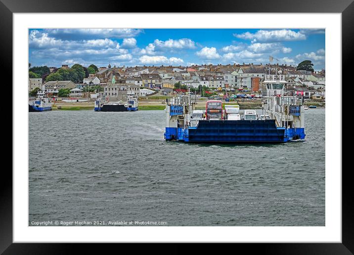 Tranquil Torpoint Crossing Framed Mounted Print by Roger Mechan