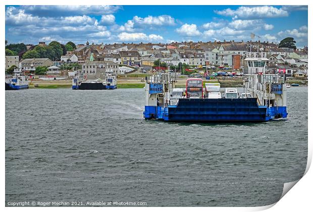Tranquil Torpoint Crossing Print by Roger Mechan