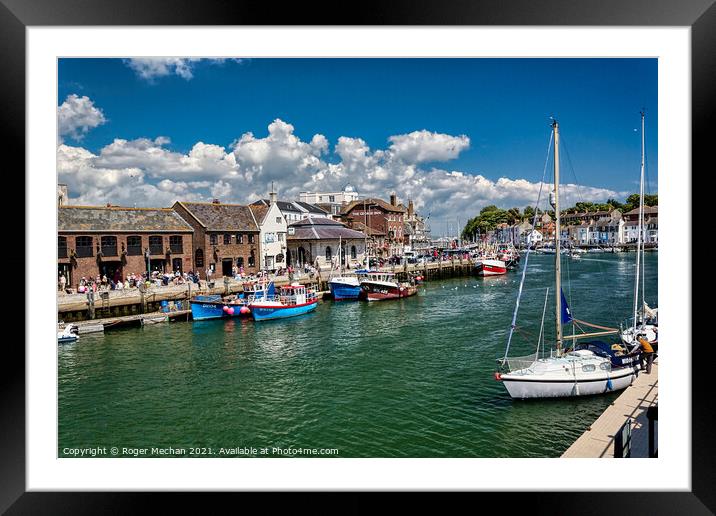 Weymouth Old Harbour Framed Mounted Print by Roger Mechan