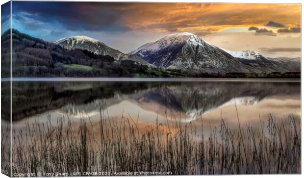 CRUMMOCK WATER CALM Canvas Print by Tony Sharp LRPS CPAGB