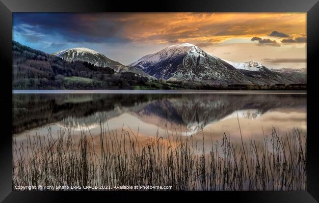CRUMMOCK WATER CALM Framed Print by Tony Sharp LRPS CPAGB