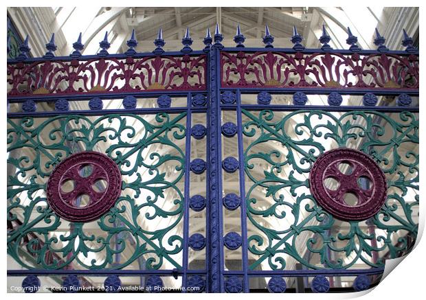 Gates inside Smithfield Market London Print by Kevin Plunkett