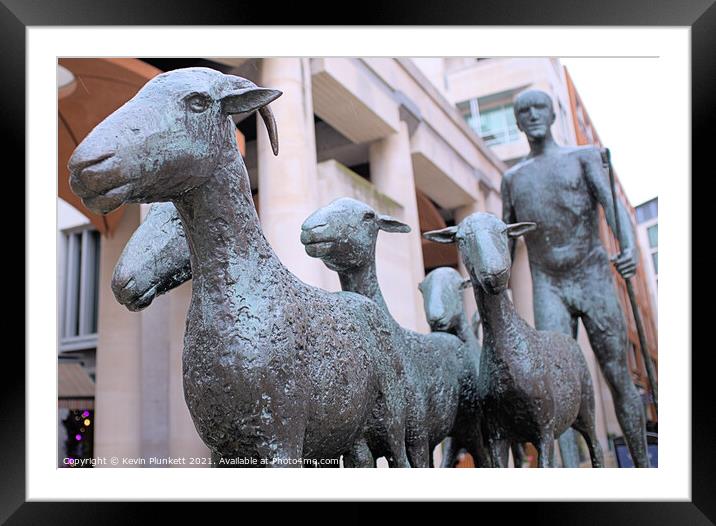 Sculpture in Paternoster Square London Framed Mounted Print by Kevin Plunkett