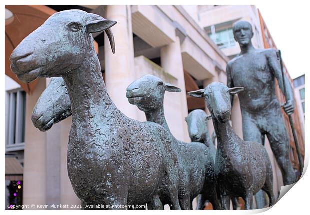 Sculpture in Paternoster Square London Print by Kevin Plunkett