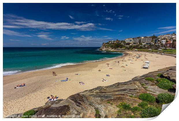 Bronte beach on a sunny day. Print by Kevin Hellon