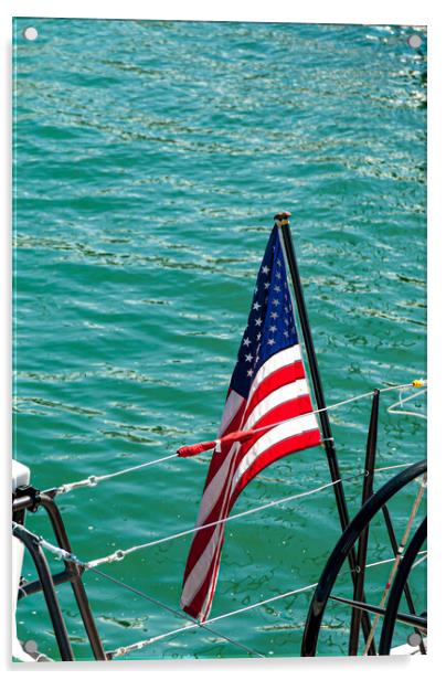 The American Flag Acrylic by Gerry Walden LRPS