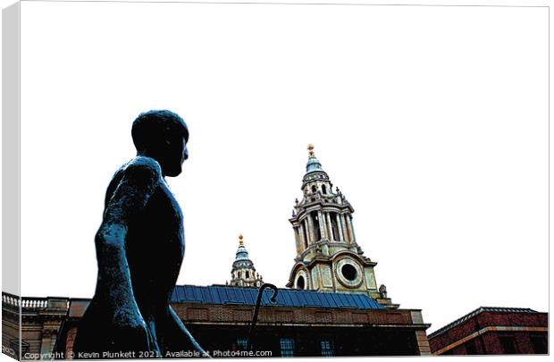 Statue in Paternoster Square London Canvas Print by Kevin Plunkett