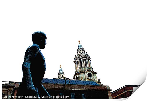 Statue in Paternoster Square London Print by Kevin Plunkett