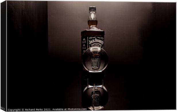 A shot of Bourbon in a bubble Canvas Print by Richard Perks