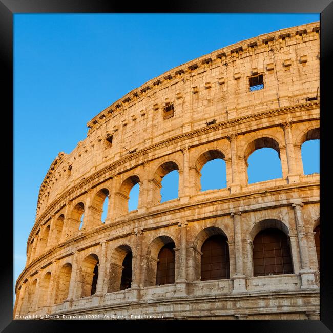 The Colosseum in Rome, Italy Framed Print by Marcin Rogozinski