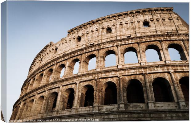 The Colosseum in Rome, Italy Canvas Print by Marcin Rogozinski