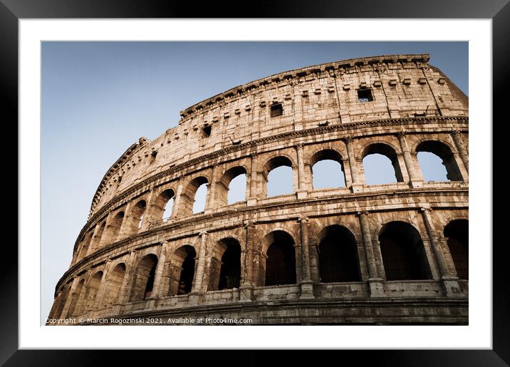 The Colosseum in Rome, Italy Framed Mounted Print by Marcin Rogozinski
