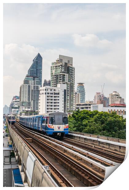 The Skytrain in Bangkok, Thailand Southeast Asia Print by Wilfried Strang