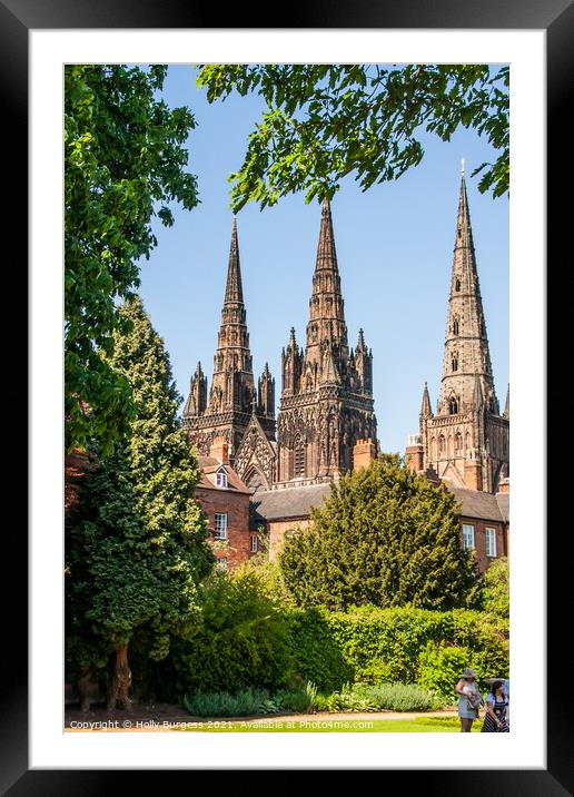 Lichfield Cathedral: Tri-Spired Architectural Marv Framed Mounted Print by Holly Burgess