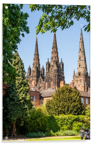 Lichfield Cathedral: Tri-Spired Architectural Marv Acrylic by Holly Burgess