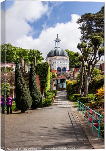 Portmeirion Wales Canvas Print by Holly Burgess
