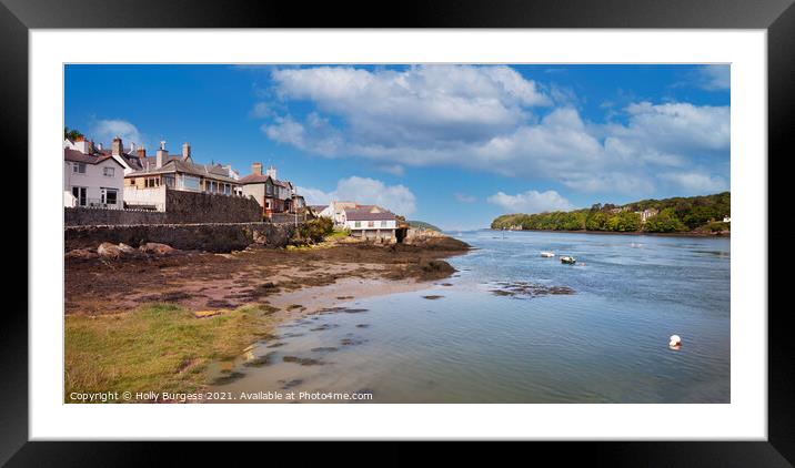 Anglesey looking down the straights  Framed Mounted Print by Holly Burgess