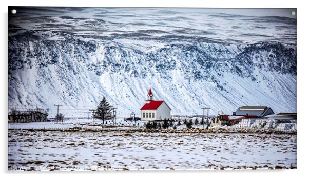 Church in ICELAND Acrylic by Rashid Aslam