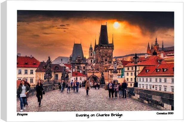 Charles Bridge Prague Canvas Print by Wall Art by Craig Cusins