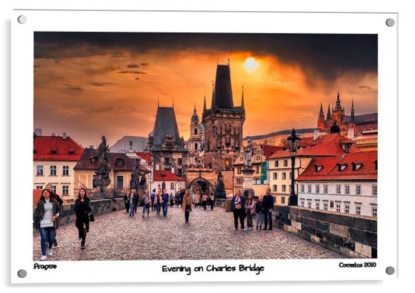 Charles Bridge Prague Acrylic by Wall Art by Craig Cusins