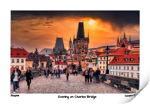 Charles Bridge Prague Print by Wall Art by Craig Cusins