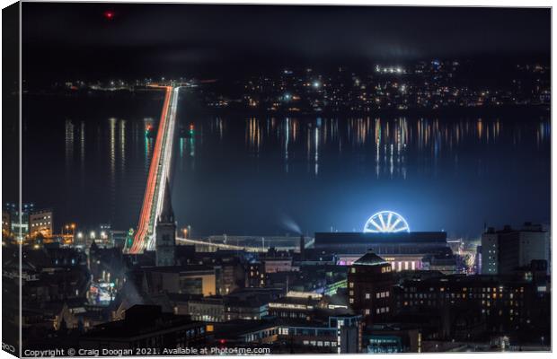 Dundee City Winterfest Ferris Wheel Canvas Print by Craig Doogan