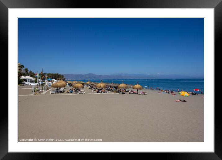 Torremolinos Beach Framed Mounted Print by Kevin Hellon