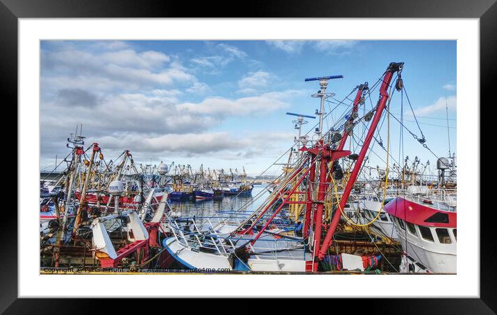 The Fishing Fleet Is In  Framed Mounted Print by Peter F Hunt