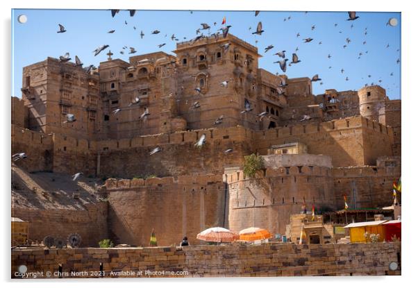 Jaisalmer Fort India Acrylic by Chris North