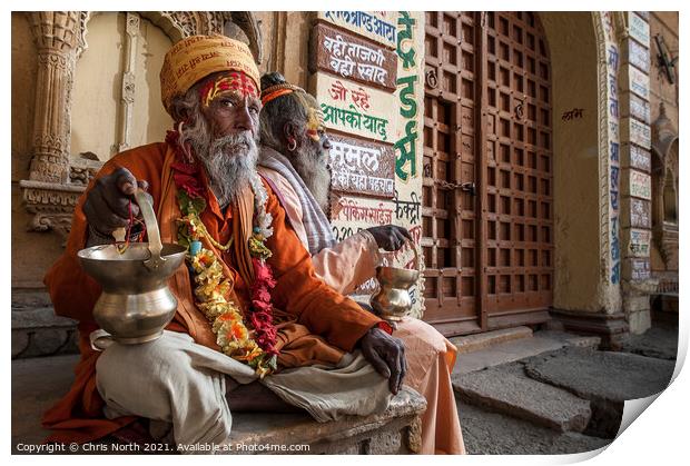 Holy Men, Jaisalmer. Print by Chris North