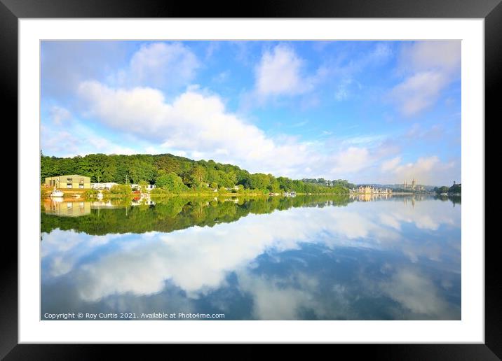 Truro River Reflections Framed Mounted Print by Roy Curtis