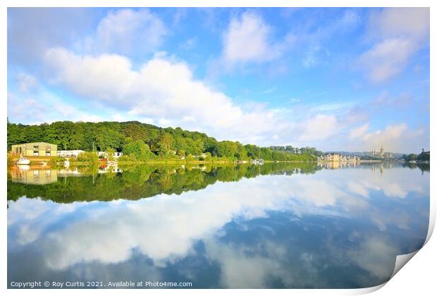 Truro River Reflections Print by Roy Curtis