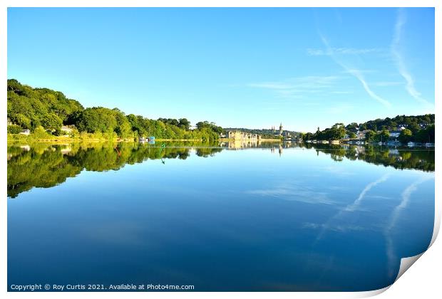 Truro River Reflections Print by Roy Curtis