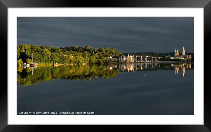 Truro River Reflections Framed Mounted Print by Roy Curtis