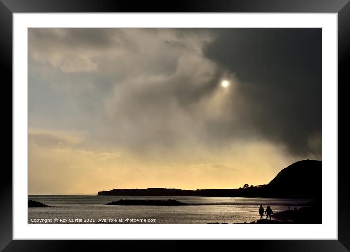 Sidmouth - Approaching Strorm Framed Mounted Print by Roy Curtis