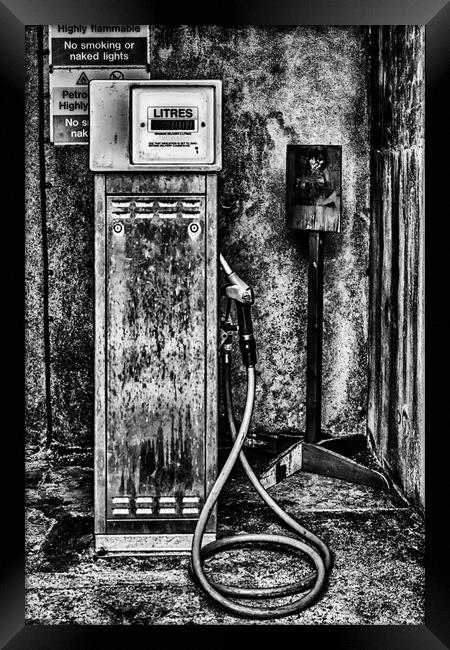 Vintage Fuel Pump Framed Print by Steve Purnell