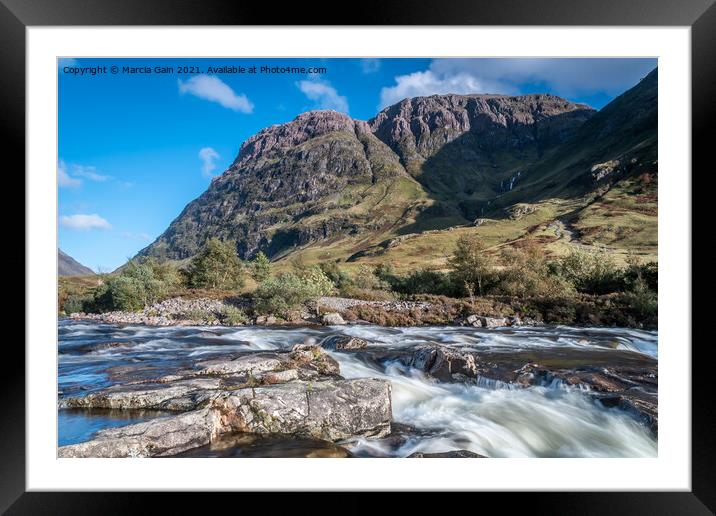Glencoe Mountains Framed Mounted Print by Marcia Reay