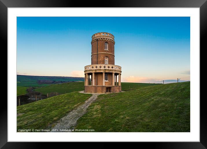 The Clavell Tower Kimmeridge Bay in Purbeck Framed Mounted Print by Paul Brewer