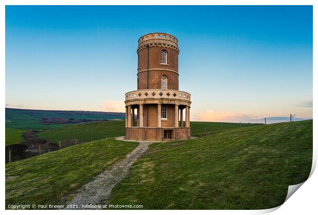The Clavell Tower Kimmeridge Bay in Purbeck Print by Paul Brewer