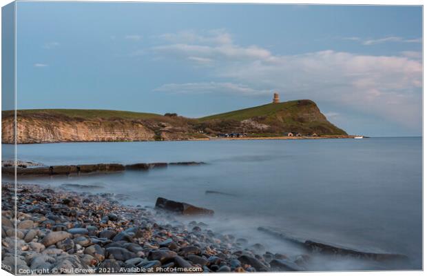 Kimmeridge and Clavell Tower Canvas Print by Paul Brewer