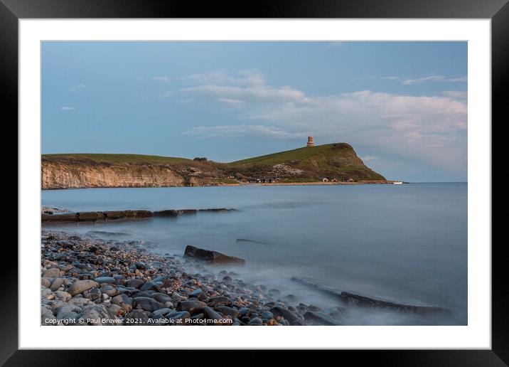 Kimmeridge and Clavell Tower Framed Mounted Print by Paul Brewer