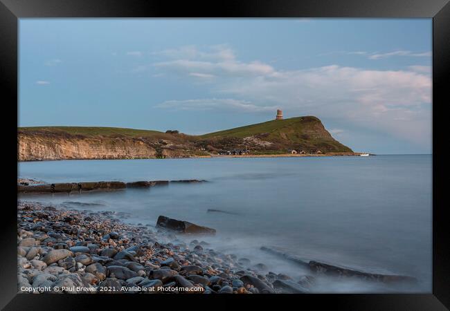 Kimmeridge and Clavell Tower Framed Print by Paul Brewer