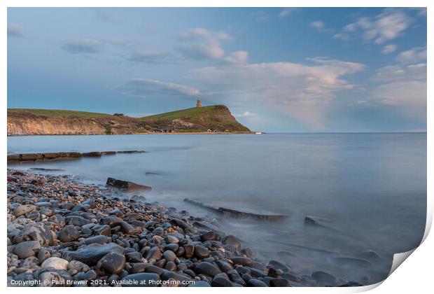Kimmeridge and Clavell Tower Print by Paul Brewer