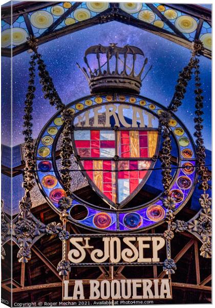 The Artistic Entrance to St Joseph's Market Canvas Print by Roger Mechan
