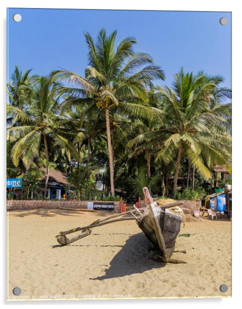 Goa beach. Acrylic by Chris North