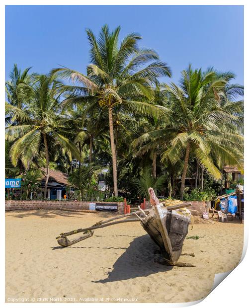 Goa beach. Print by Chris North