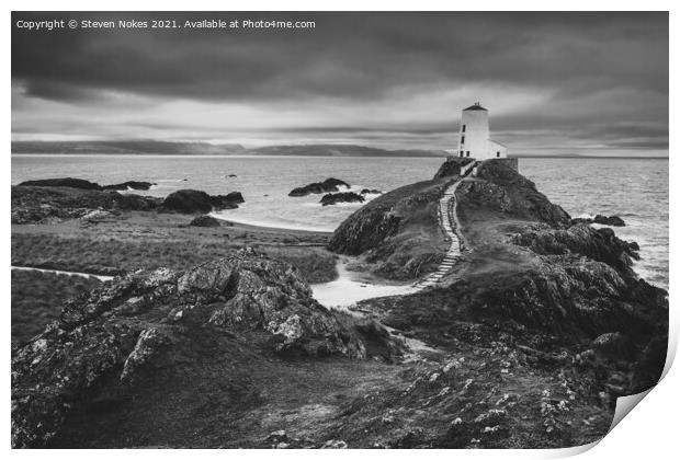 A Majestic Lighthouse in Wales Print by Steven Nokes